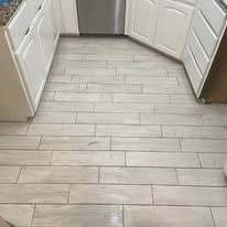 Tile floor installation